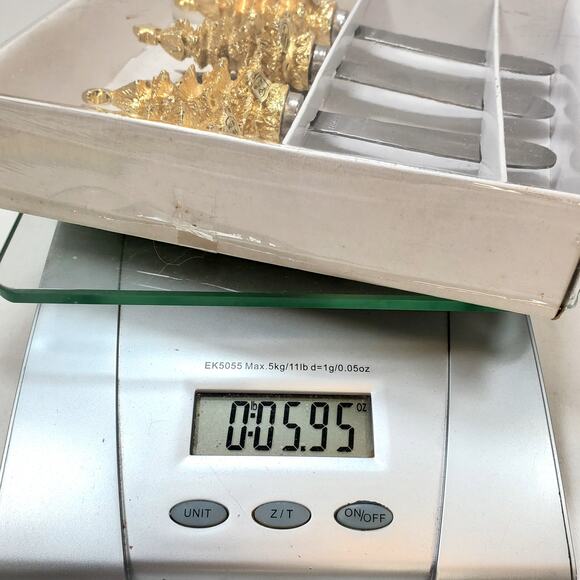 Rostfrei Gold Christmas Tree Spreader Cheese Knife Holiday Tableware Collectible - Picture 7 of 7